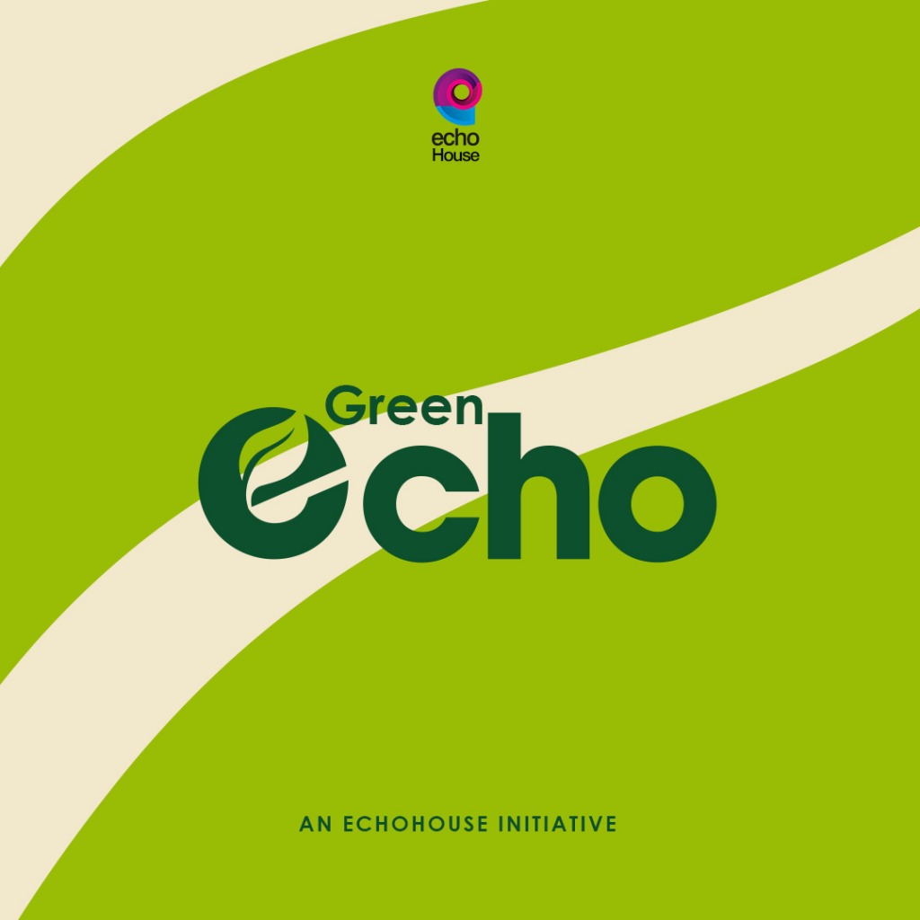The Green Echo logo on a green and cream background, marked as an EchoHouse initiative
